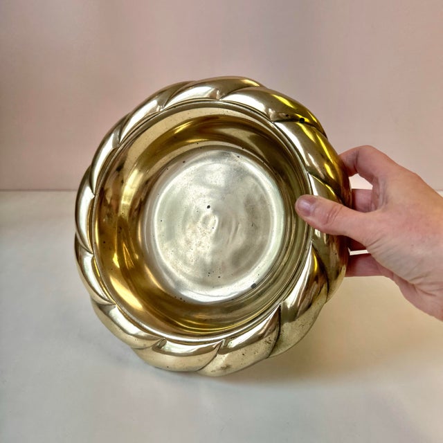 Vintage Solid Brass Catchall Dish For Sale - Image 4 of 8