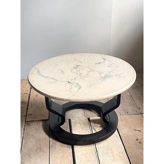 Swedish Postmodern Marmorino Coffee Table, 1980s For Sale - Image 6 of 8