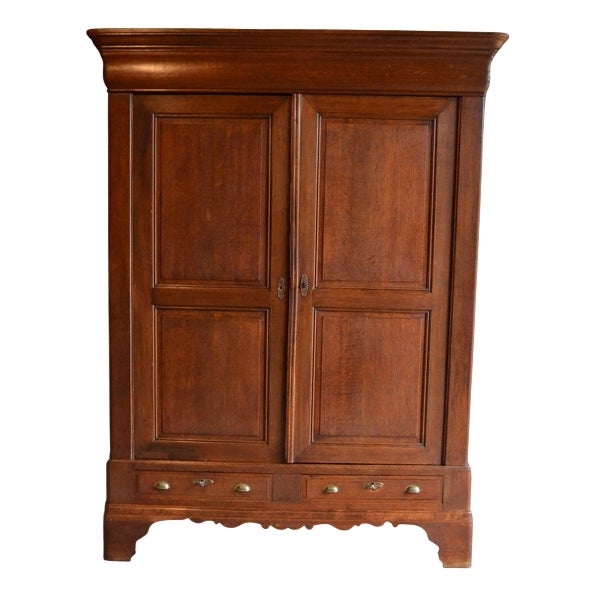 Antique Louis Philippe Oak Cabinet For Sale