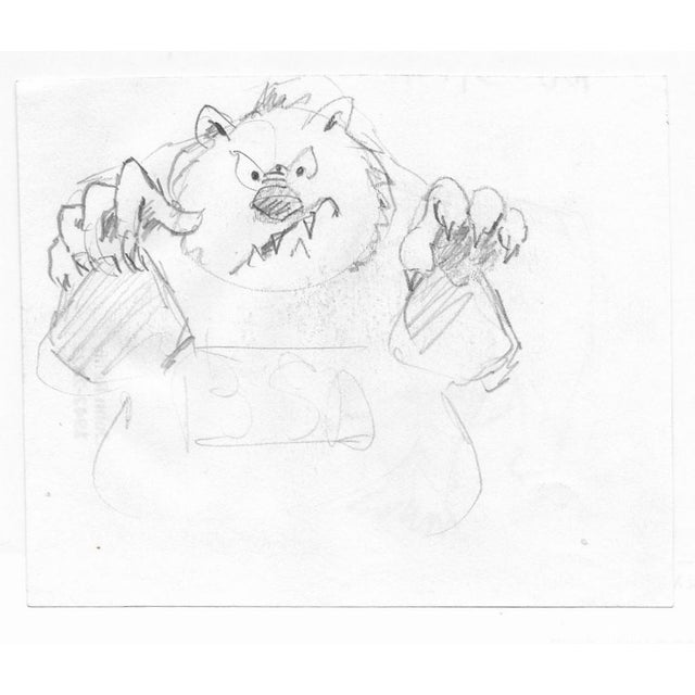 1980s double sided drawing of a bear on each side by Pennsylvania artist John Reilly (1942-2021). Estate stamp on one side.