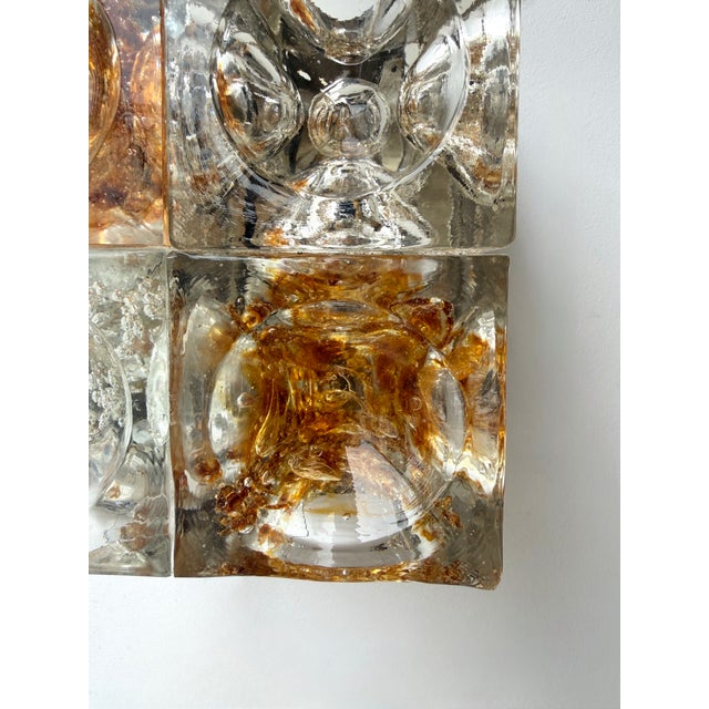 Metal 1970s Glass Cube Square Metal Sconces by Poliarte - a Pair For Sale - Image 7 of 12