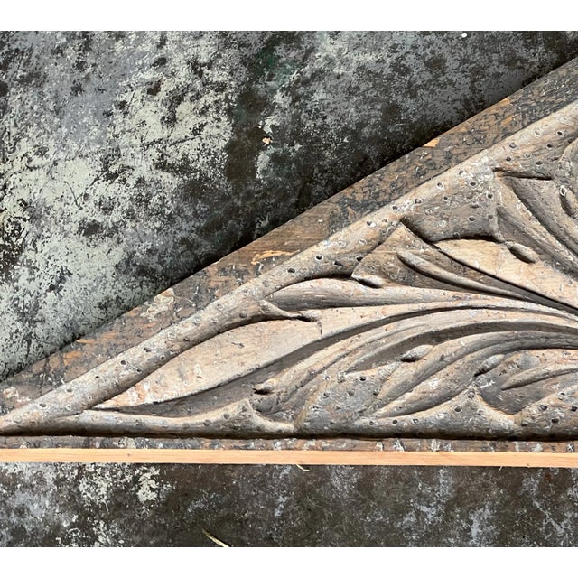 French Carved Wood Pinapple Wall Pediment For Sale - Image 9 of 11