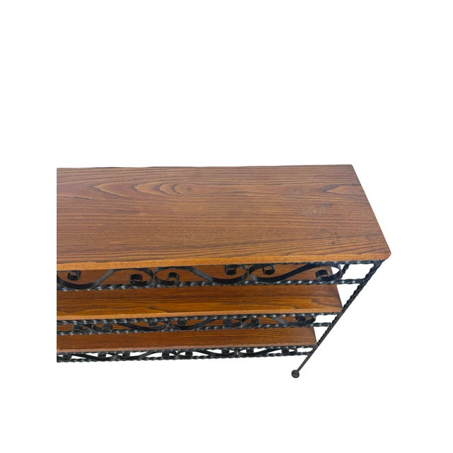 Vintage Wrought Iron Scroll Shelf, Handmade Studio Piece, Spanish Revival Style For Sale - Image 9 of 17