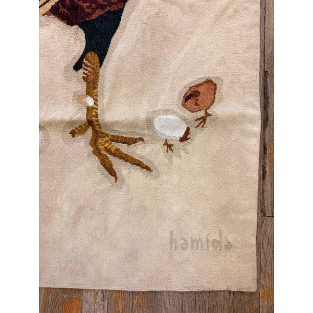 1930s Small Ivory Medallion Handmade Continental Antique Tapestry Textiles Art For Sale In New York - Image 6 of 6