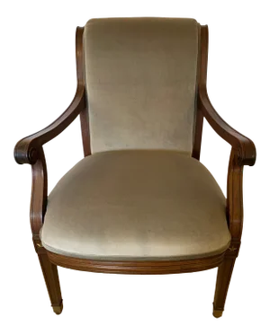 19th Century Mahogany Neoclassical Regency Style Arm Chair With Stars