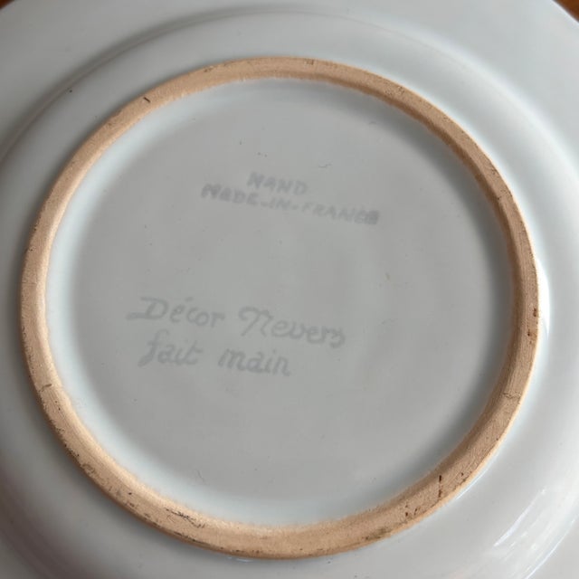 Early 21st Century Vintage French Faience Decorative Plate For Sale - Image 5 of 6