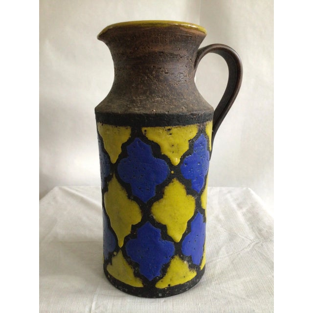 1960s 1960s Italian Painted Bicolor Pitcher/Jug For Sale - Image 5 of 10