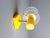 1970s Mid-Century Modern Portuguese Yellow Acrylic Wall Sconce For Sale - Image 5 of 13