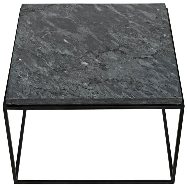 Not Yet Made - Made To Order NOIR Lomax Coffee Table in Black Metal Finish with Black Stone For Sale - Image 5 of 7