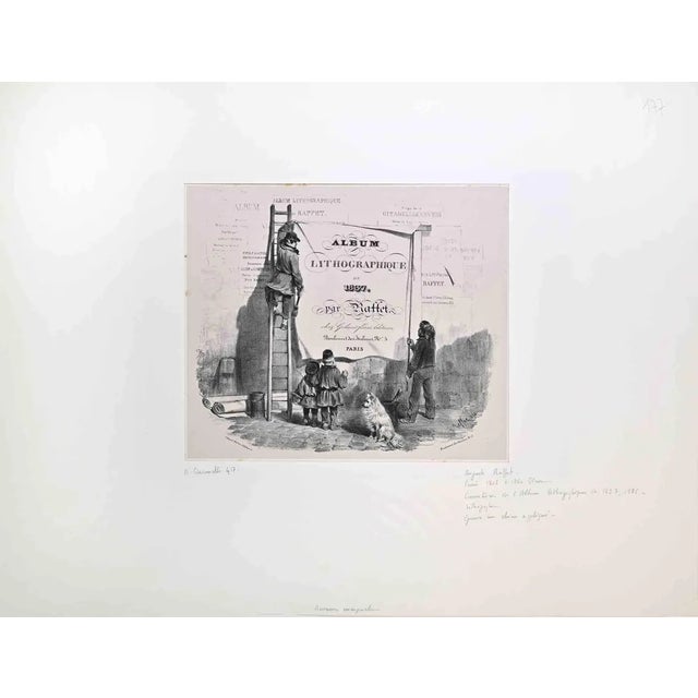 Auguste Raffet, The Board, Lithograph, 1836 For Sale