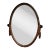 1920's French Art Deco Oval Wooden Mirror For Sale
