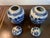 A beautiful vintage Japanese Willow porcelain ginger jar dating to the 1940s. Handcrafted in Japan, this charming piece...