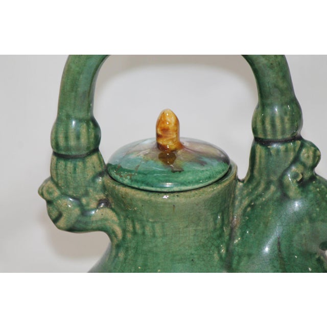 Antique Chinese Majolica Duck Teapot For Sale - Image 6 of 9