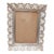 60s Ornate Filigree Silver Metal Picture Frame 8.5"x7" Edwardian Granny W Stand For Sale