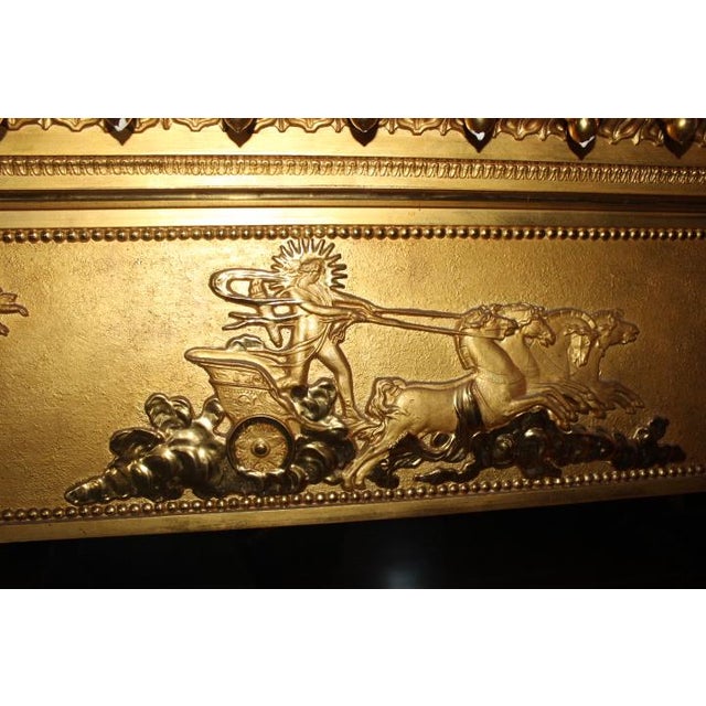 19th-Century Neoclassical Giltwood Triptych Overmantel Mirror For Sale In Sacramento - Image 6 of 12