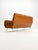 Three-Seater Sofa in Skai with Brass Feet in the style of Marco Zanuso,1950s For Sale - Image 9 of 12