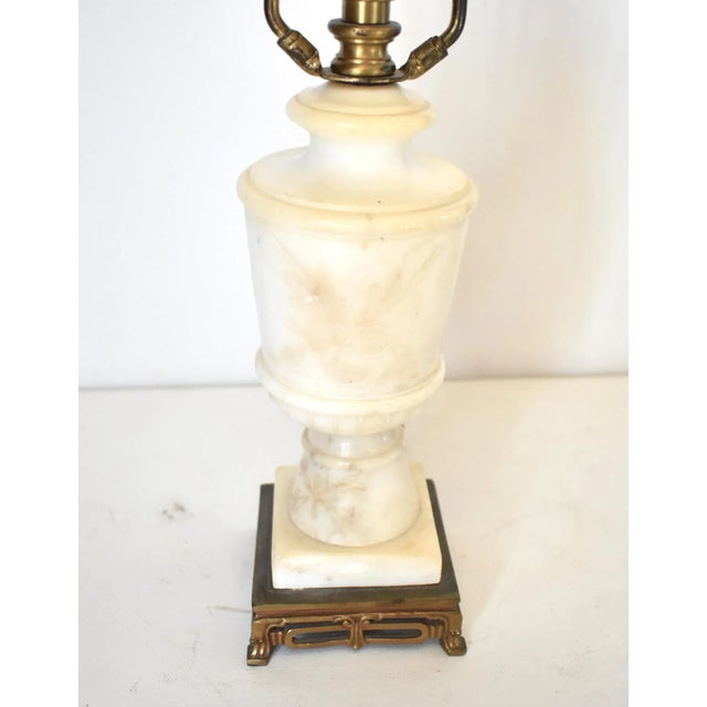 Metal Antique 19th-Century White Marble Table Lamp For Sale - Image 7 of 12