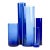 Timeless Vintage Cylindrical Cobalt Glass Vase Curation - Group of 5 For Sale