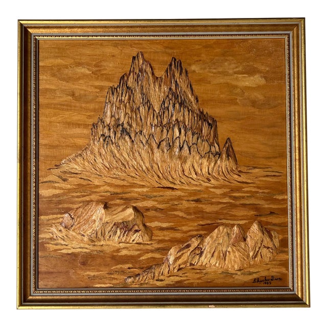 1980's Sharles Dion Mixed Media Landscape Painting, Framed For Sale