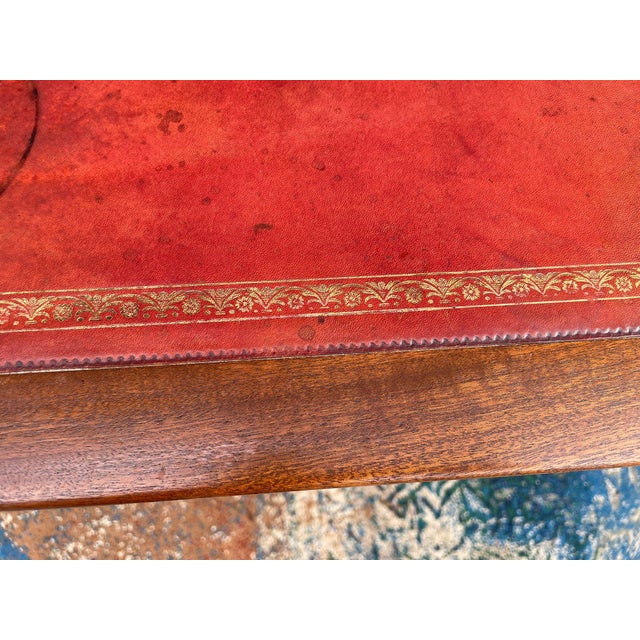 English Writing Desk with Flaps and Leather Top, 1900 For Sale - Image 14 of 18