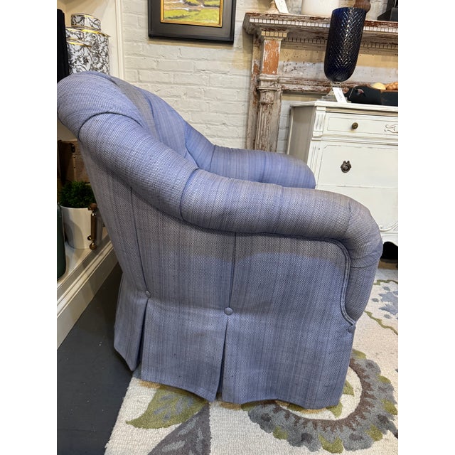 2000 - 2009 21st Century Vintage Designer Kravet Swivel Chair For Sale - Image 5 of 9