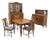 De Coene Frères Vollständiges b.l.m. Zebrano Speisezimmer, Kortrijk 1927, 1920s, Set of 7 For Sale