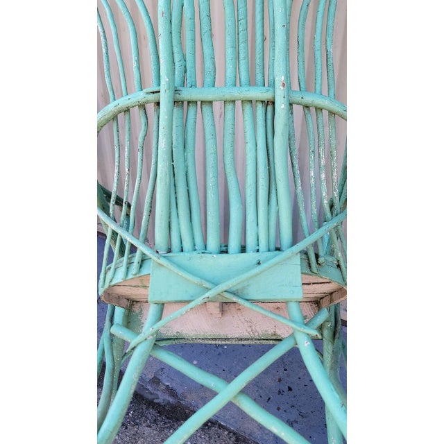 Wood 19Thc Original Green Painted Bentwood Rocking Chair For Sale - Image 7 of 9