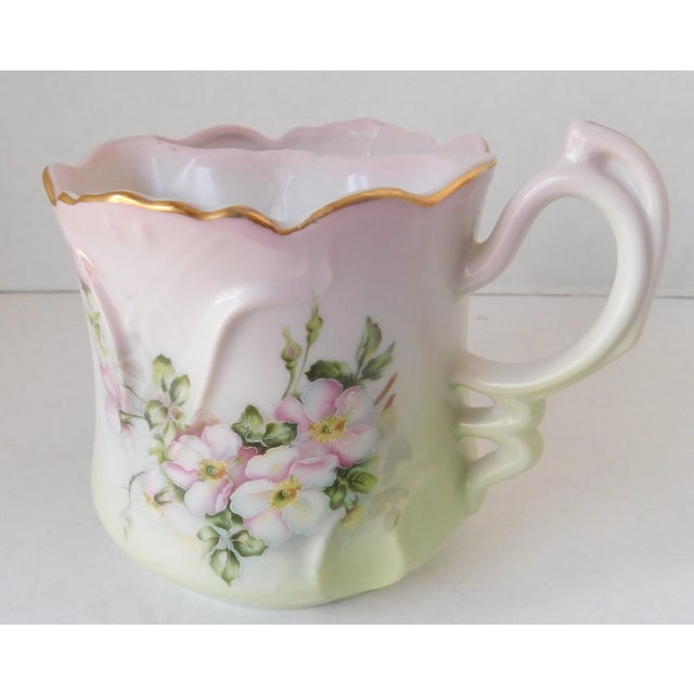 Antique 1890 Hand-Painted Porcelain Nippon Shaving Mug For Sale - Image 4 of 10
