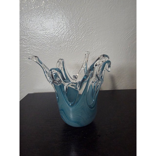 Mid-Century Modern Vintage Italian Hand Blown Art Glass Sculpture Biomorphic For Sale - Image 3 of 12