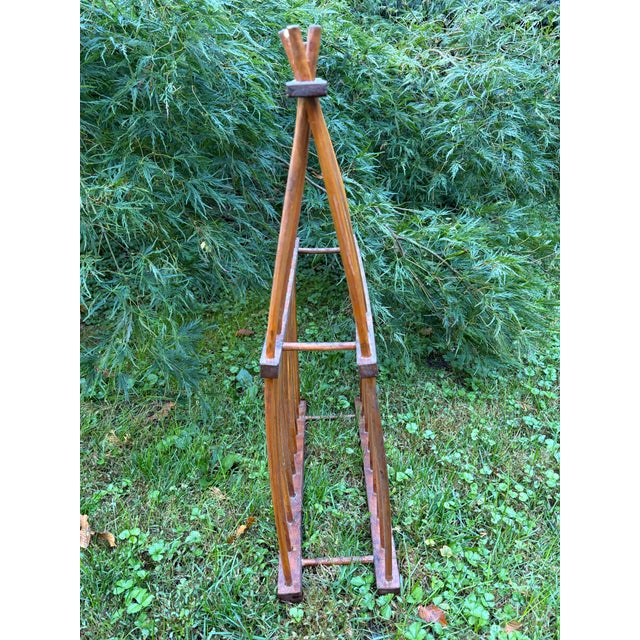 Vintage Wood Plate Rack For Sale - Image 4 of 17