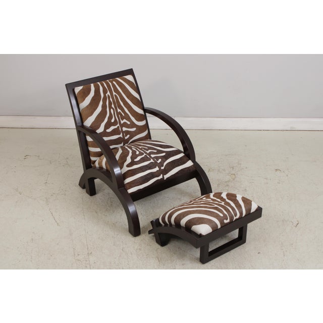 Age: Approx: 20 Years Old Details: Nice Curved Frame Stunning Decorator Chair Large Impressive Chair & Ottoman Quality...