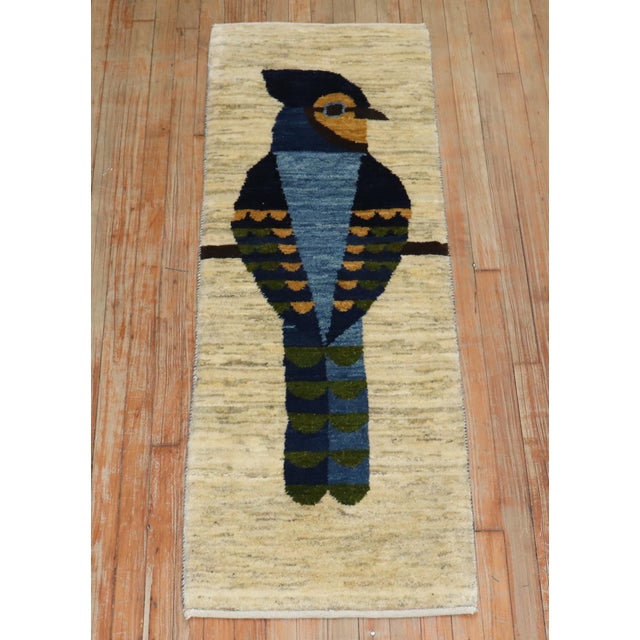 Modern Pigeon Gabbeh Rug rug no.j3633 For Sale In New York - Image 6 of 6
