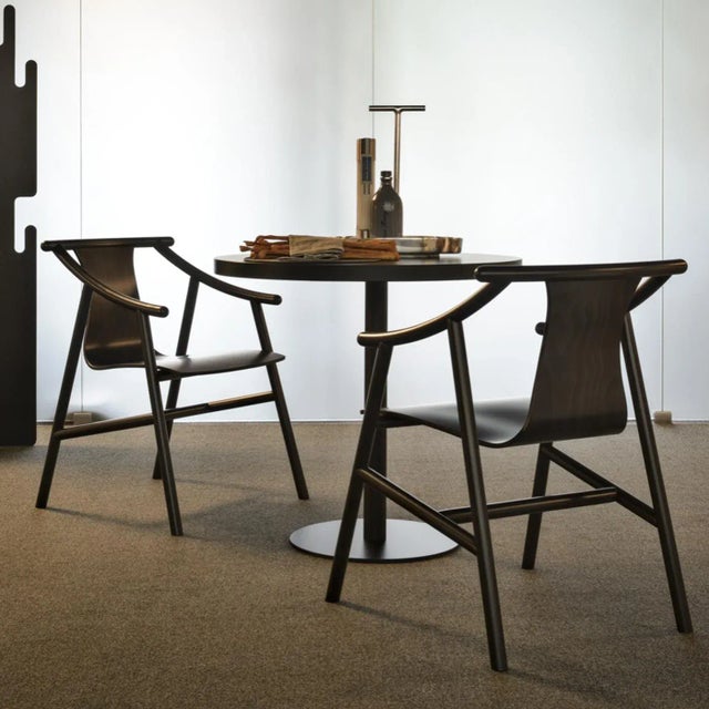 Model 03 01 Black Chair by Vico Magistretti For Sale - Image 3 of 5