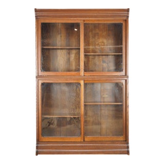 Antique Oak Danner Barrister Bookcase For Sale