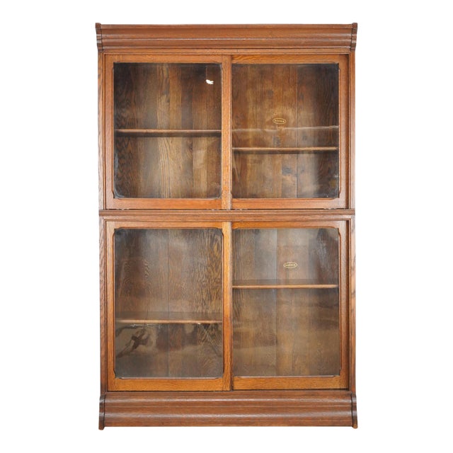Antique Oak Danner Barrister Bookcase For Sale