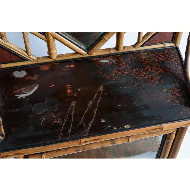Bamboo & Glass Cabinet, Aesthetic Mouvement 1880-1900 For Sale - Image 9 of 15