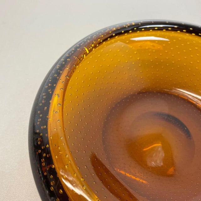Bullicante Murano Bubble Glass Bowl, Italy, 1970s For Sale - Image 9 of 18