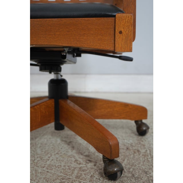Stickley Arts & Crafts Mission Oak Office Chair For Sale - Image 9 of 18