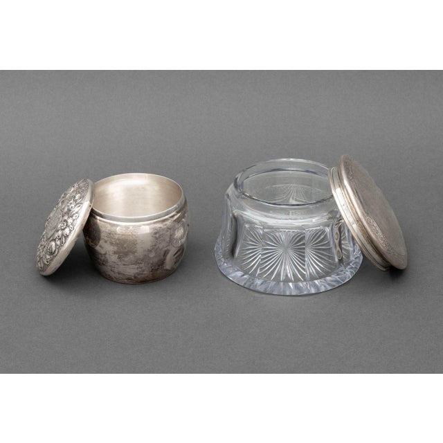 Sterling Silver & Cut Glass Vanity Accessories, 8 For Sale - Image 4 of 18