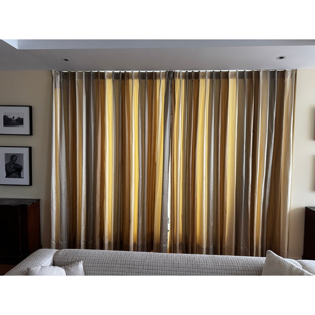 Contemporary Silk Curtains For Sale - Image 3 of 7
