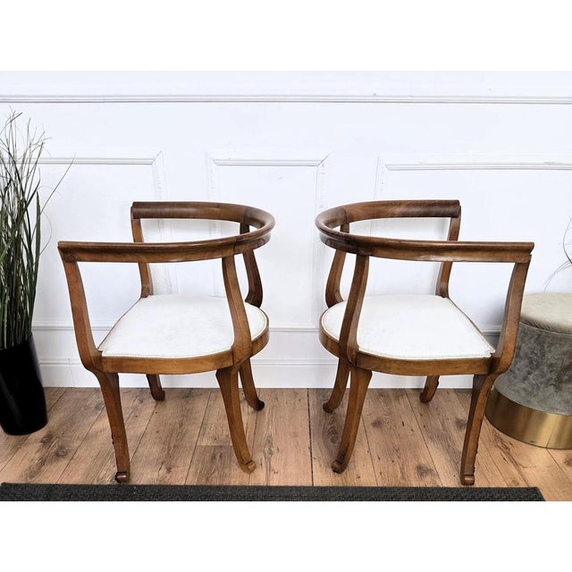 Brown Mid-Century Art Deco Italian Briar Wood Lounge Armchair, 1940s For Sale - Image 8 of 12