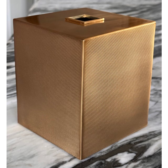 Gold Estate Restoration Hardware Laval Tisssue Box Cover For Sale - Image 8 of 8