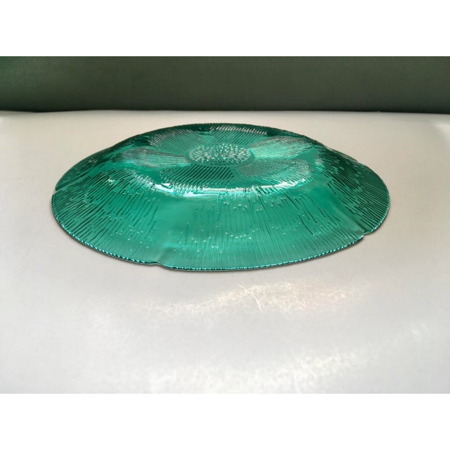 Vintage Forte Crisa Green Glass Plates- Set of 4 For Sale - Image 9 of 13