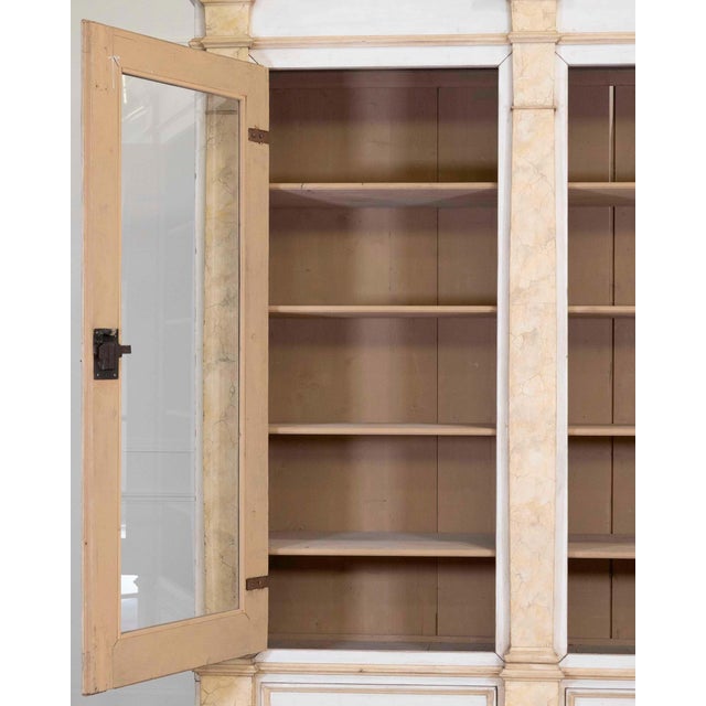 19th Century Empire-Style Lacquered Bookcase — Italian Grand Library For Sale - Image 4 of 13