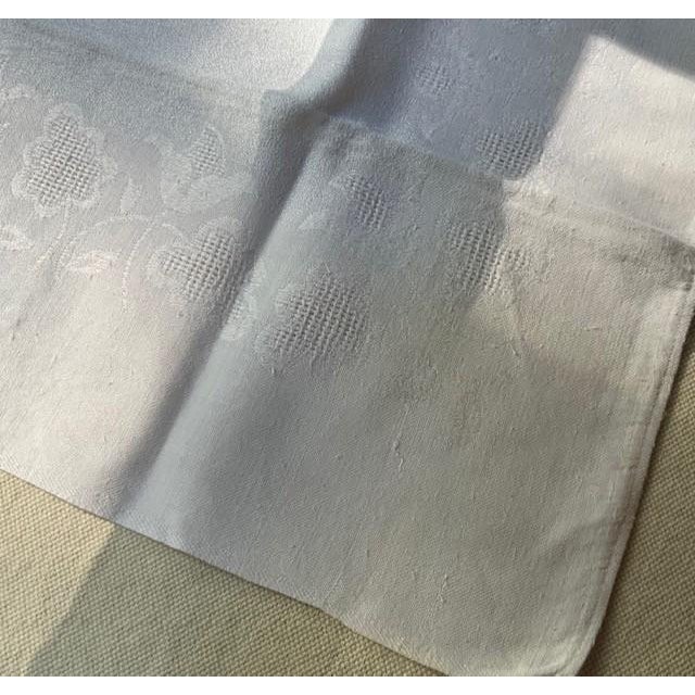 Antique French Damask Linen Napkins, Monogrammed Vt, Iris & Floral Damask, Set of 4 | C. 1900 For Sale - Image 6 of 17