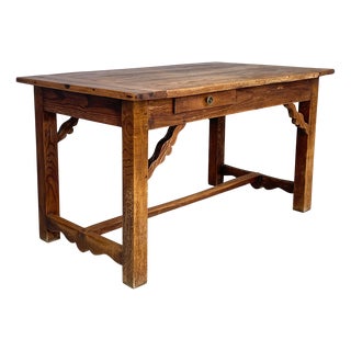 Antique Italian Wooden Dining Table, 1890s For Sale