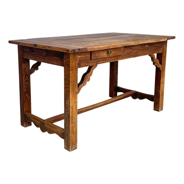 Antique Italian Wooden Dining Table, 1890s For Sale