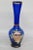 Cobalt Blue and Gold Hand Painted Flowers Czech Bohemian Glass Bud Vase For Sale - Image 13 of 13