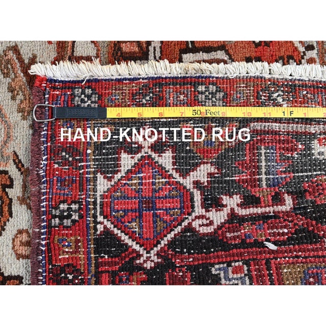 1960s Vintage Persian Heriz Handmade Wool Rug, Rust, Red For Sale - Image 11 of 12