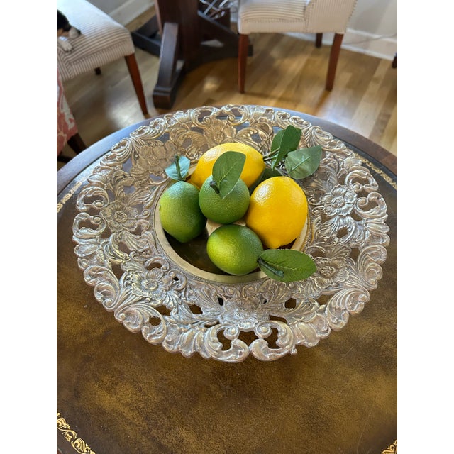 Vintage Solid Brass Italian Tazza or Pedestal Bowl For Sale In New Orleans - Image 6 of 7